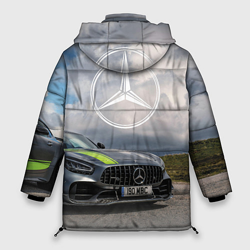 Женская зимняя куртка Mercedes V8 Biturbo Racing Team AMG / 3D-Черный – фото 2