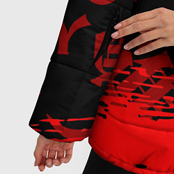 Куртка зимняя женская Атака Титанов: Паттерн, цвет: 3D-черный — фото 2
