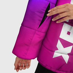 Куртка зимняя женская Роблокс лого х эмблема, цвет: 3D-черный — фото 2