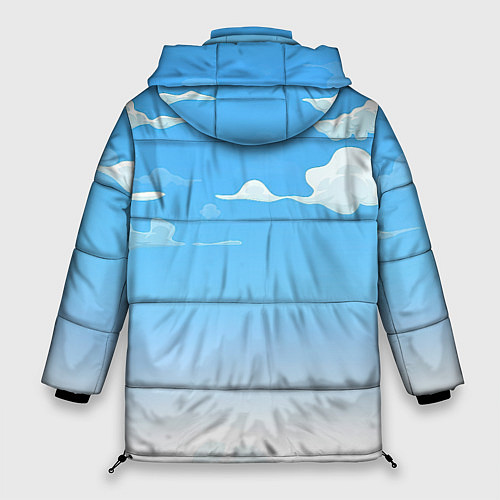 Женская зимняя куртка Летнее небо / 3D-Черный – фото 2
