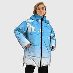 Куртка зимняя женская Летнее небо, цвет: 3D-черный — фото 2