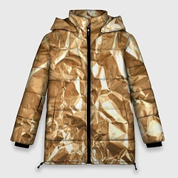 Куртка зимняя женская Мятая Фольга, цвет: 3D-черный