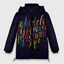 Куртка зимняя женская Чей-то алфавит, цвет: 3D-черный