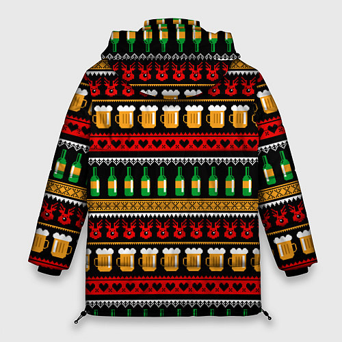 Женская зимняя куртка Пивной свитер / 3D-Черный – фото 2