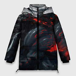 Куртка зимняя женская ЧЁРНЫЙ СИМБИОТ ГРАНЖ BLACK MONSTER, цвет: 3D-черный