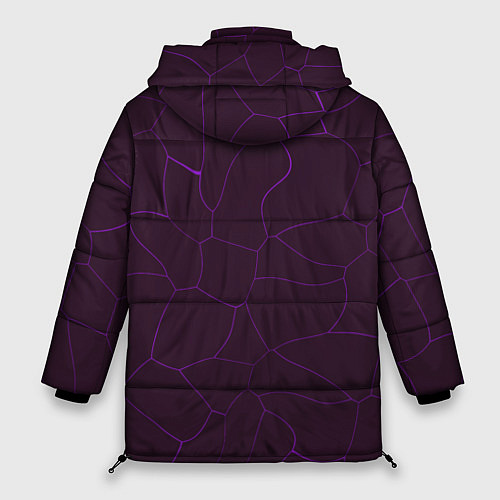 Женская зимняя куртка Вишневые разломы / 3D-Черный – фото 2
