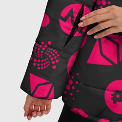 Куртка зимняя женская КРИПТОВАЛЮТЫ CRYPTO КРИПТА НЕОН, цвет: 3D-черный — фото 2