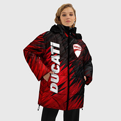 Куртка зимняя женская DUCATI RED STYLE MOTOCYCLE, цвет: 3D-черный — фото 2