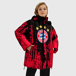 Куртка зимняя женская Bayern Munchen: Бавария, цвет: 3D-красный — фото 2