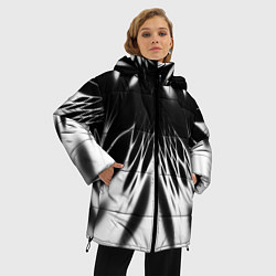 Куртка зимняя женская Белый и черный - коллекция Лучи - Хуф и Ся, цвет: 3D-черный — фото 2