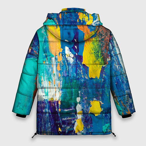Женская зимняя куртка Краской по ткани / 3D-Черный – фото 2