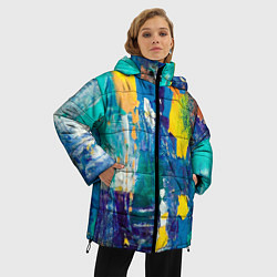 Куртка зимняя женская Краской по ткани, цвет: 3D-черный — фото 2
