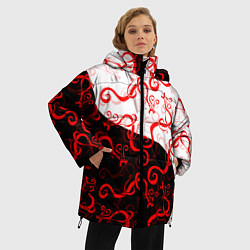 Куртка зимняя женская ТОКИЙСКИЕ МСТИТЕЛИ TOKYO REVENGERS ДРАКЕН ИНЬ И ЯН, цвет: 3D-черный — фото 2