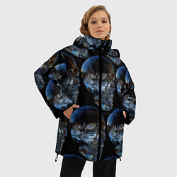 Куртка зимняя женская Vanguard skull pattern 2022, цвет: 3D-светло-серый — фото 2