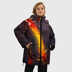 Куртка зимняя женская ТРЕХМЕРНЫЕ ИСКРЫ 3D ПЛИТЫ 3D ИСКРЫ, цвет: 3D-черный — фото 2