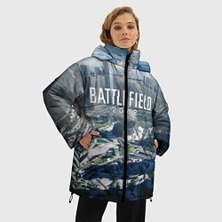 Куртка зимняя женская Battlefield 2042 - КАЛЕЙДОСКОП, цвет: 3D-светло-серый — фото 2