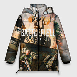 Куртка зимняя женская Battlefield 2042 - отряд, цвет: 3D-светло-серый