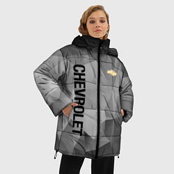 Куртка зимняя женская Chevrolet Geometry, цвет: 3D-черный — фото 2