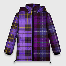 Куртка зимняя женская Purple Checkered, цвет: 3D-красный