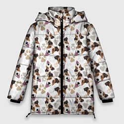 Куртка зимняя женская Джек Рассел Терьер, цвет: 3D-черный