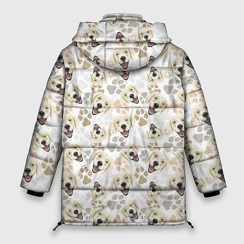 Женская зимняя куртка Лабрадор Золотистый Ретривер / 3D-Черный – фото 2