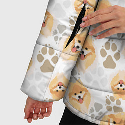 Куртка зимняя женская Собака Чау-Чау, цвет: 3D-светло-серый — фото 2