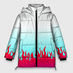 Куртка зимняя женская Розовый огонь, цвет: 3D-черный