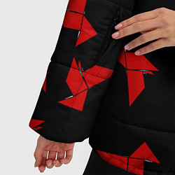 Куртка зимняя женская БУМАЖНЫЙ ДОМ ПАТТЕРН ОРИГАМИ ПРОФЕССОР, цвет: 3D-красный — фото 2