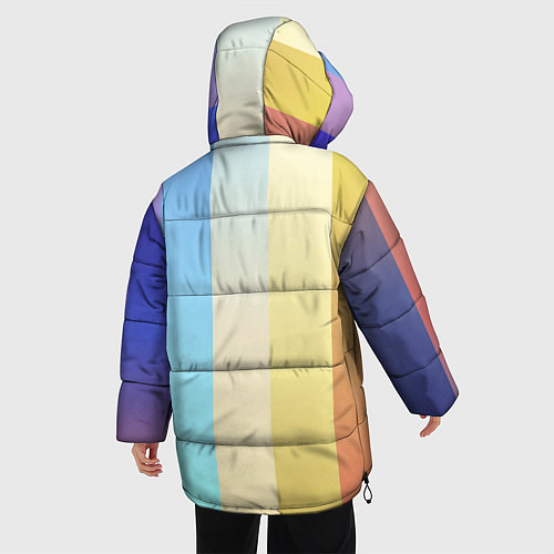 Женская зимняя куртка Полосатик / 3D-Светло-серый – фото 4