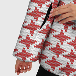 Куртка зимняя женская Модная гусиная лапка, цвет: 3D-красный — фото 2