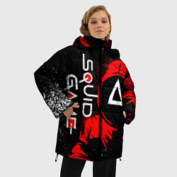 Куртка зимняя женская Солдат из ИГРы В КАЛЬМАРА, цвет: 3D-красный — фото 2
