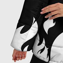Куртка зимняя женская Fortnite Огонь, цвет: 3D-черный — фото 2