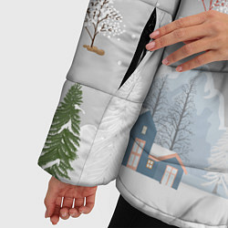 Куртка зимняя женская Нoвoгодние Праздники 2022, цвет: 3D-светло-серый — фото 2