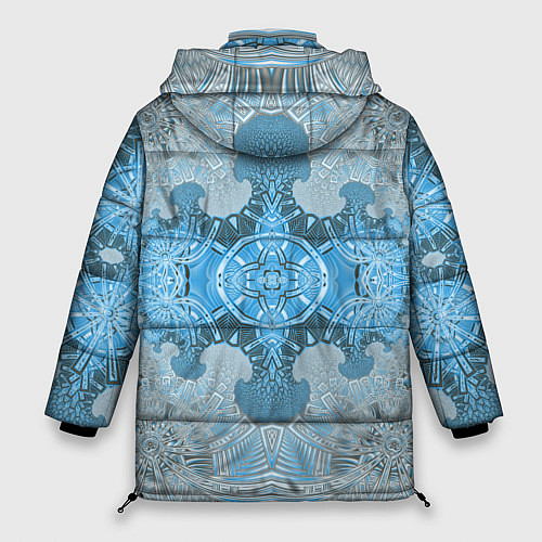 Женская зимняя куртка Коллекция Фрактальная мозаика Голубой 292-6-n / 3D-Черный – фото 2