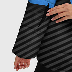 Куртка зимняя женская АБСТРАКЦИЯ ГЕОМЕТРИЯ РВАНЫЙ КРАЙ, цвет: 3D-черный — фото 2