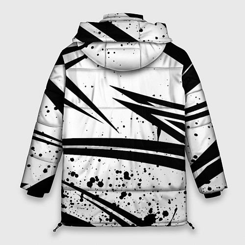 Женская зимняя куртка Токийские мстители - Геометрия / 3D-Черный – фото 2