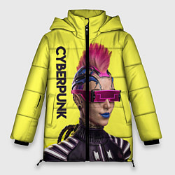 Куртка зимняя женская Cyberpunk Панк, цвет: 3D-черный