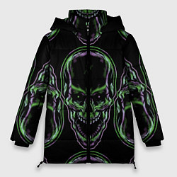 Куртка зимняя женская Skulls vanguard pattern 2077, цвет: 3D-светло-серый