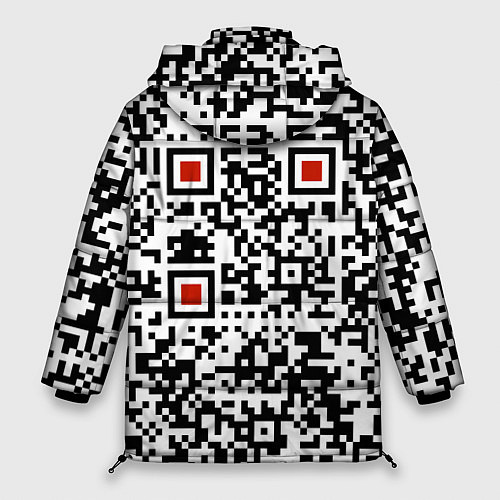 Женская зимняя куртка Отвали - нецензурно / 3D-Черный – фото 2