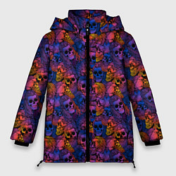 Куртка зимняя женская Мёртвые Стильные Хипстеры, цвет: 3D-красный