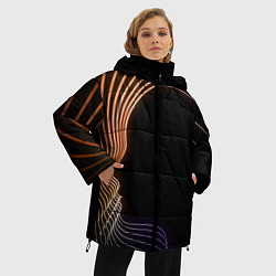 Куртка зимняя женская Геометрия Души, цвет: 3D-черный — фото 2