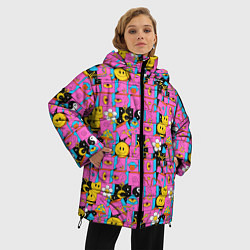 Куртка зимняя женская Психоделика Инь-Янь, цвет: 3D-черный — фото 2