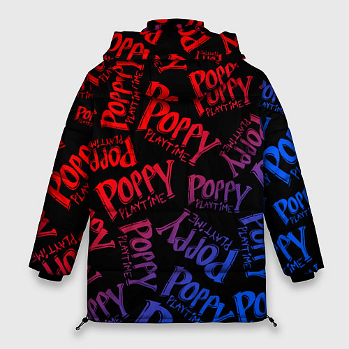 Женская зимняя куртка POPPY PLAYTIME LOGO NEON, ХАГИ ВАГИ / 3D-Светло-серый – фото 2