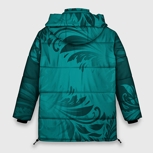 Женская зимняя куртка Малахитовые листья / 3D-Черный – фото 2