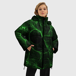 Куртка зимняя женская Малахитовая глыба, цвет: 3D-черный — фото 2