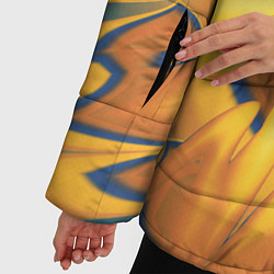 Куртка зимняя женская Солнечный цветок Абстракция 535-332-32, цвет: 3D-светло-серый — фото 2