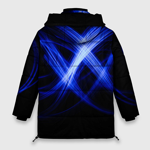 Женская зимняя куртка Синяя бесконечность энергии / 3D-Черный – фото 2