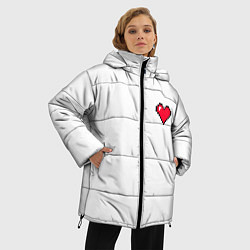 Куртка зимняя женская Сердце из minecraft, цвет: 3D-черный — фото 2