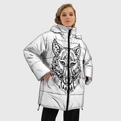 Куртка зимняя женская Волчий портрет, цвет: 3D-светло-серый — фото 2
