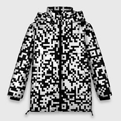 Куртка зимняя женская Стиль QR код, цвет: 3D-черный